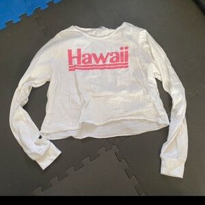 White Fawn Hawaii crop tee, M